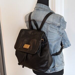 Marc Jacobs Black Leather Backpack